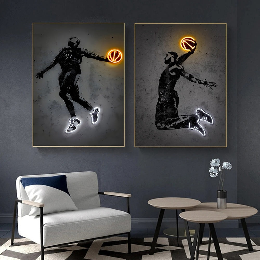 Quadro NBA Neon com Led