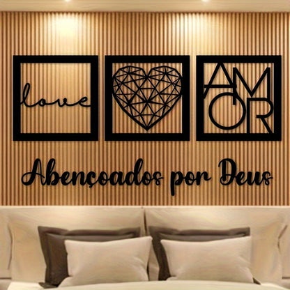 Quadros Decorativos - Abençoado por Deus