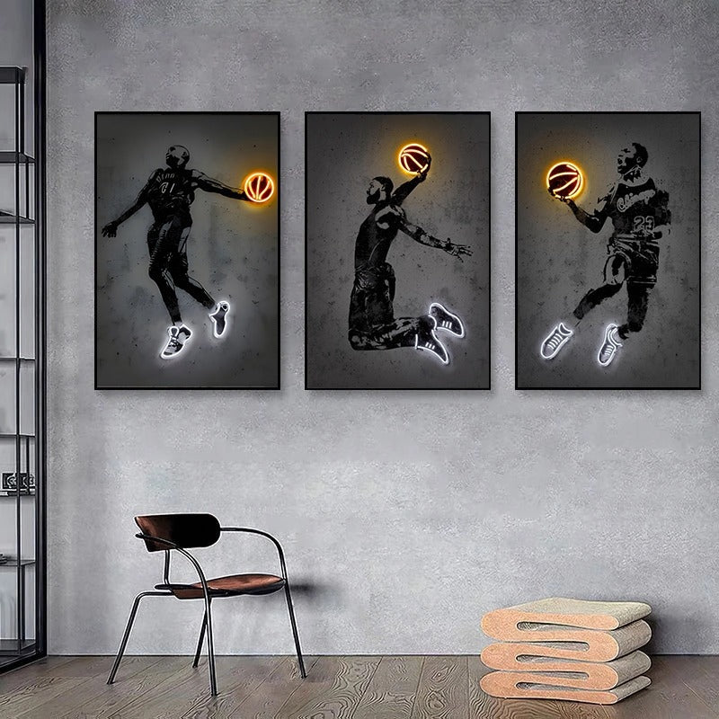 Quadro NBA Neon com Led